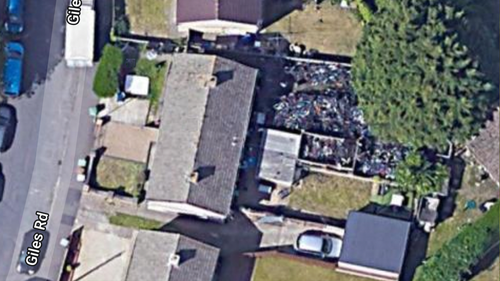 The stash of stolen bikes was so large it could be seen via Google Earth satellites. 