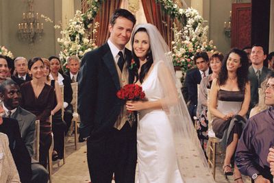 <div align="left"><B>When:</b> 2001<br/><br/>Sure, we can all agree it was a lot more fun when Monica (Courteney Cox) and Chandler (Matthew Perry) were keeping their relationship a secret, but you can't say their wedding wasn't nice, even if it was a bit typical by TV wedding standards. I mean, not only did we get a co-star officiating the ceremony for no good reason &#151; thanks, Joey (Matt LeBlanc) &#151; but we got the groom doing a runner too!</div>