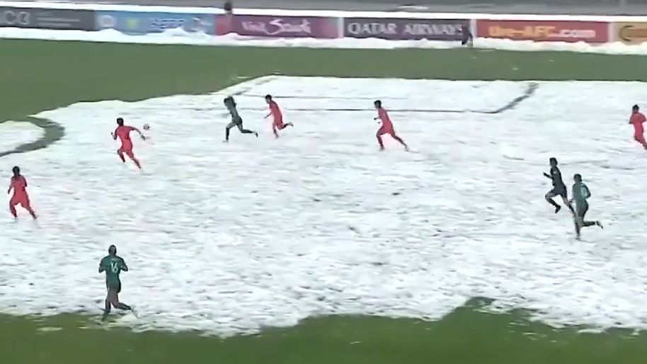 Peta Trimis opened the scoring for the Young Matildas on a snow-covered pitch in the side&#x27;s Under 20s Women&#x27;s Asian Cup match against Korea Republic.