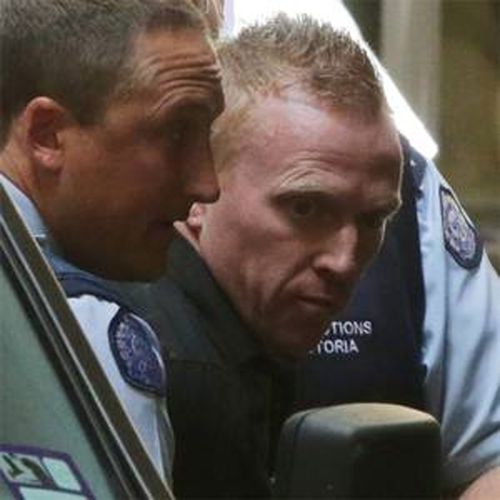 Adrian Bayley during his trial for the murder of Jill Meagher. (Supplied)