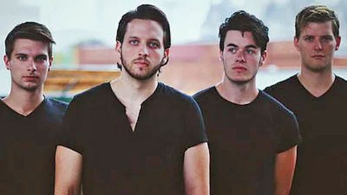 Kyle Yorlets, second from left, with his band Carverton.