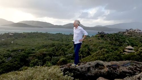 Richard Branson stands on his private island of Necker as it prepares to be hit by Hurricane Irma. (Virgin Media)