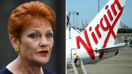 Pauline Hanson has savaged Virgin's plans to honour military veterans with priority boarding as an "embarrassing" marketing ploy.