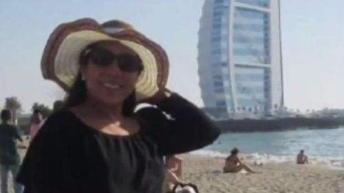 Ms Danely on a Dubai holiday. (9NEWS)