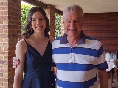 Chloe van Ommen with her grandfather before he passed.