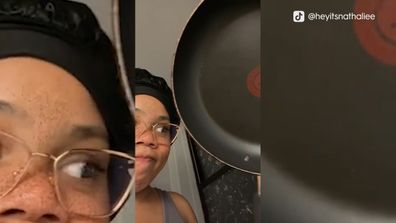 Tiktoker's relatable frying pan fail goes viral