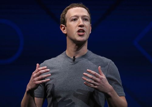  Facebook CEO Mark Zuckerberg delivers the keynote address at Facebook's F8 Developer Conference during April, 2017. Source: AFP