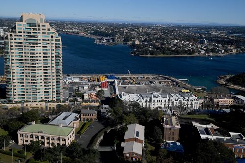 Barangaroo site for the new Crown casino and hotel in Sydney. (AAP)