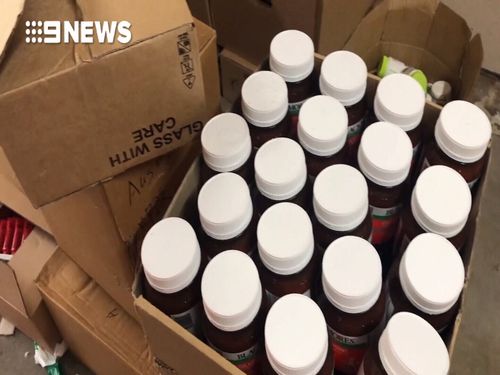 Vitamins, Manuka honey and other items were also found in the search.
