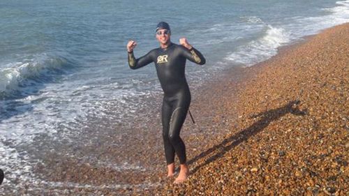 The grueling ultra-triathlon involves a lengthy swim in the English Channel. (Picture: Twitter)