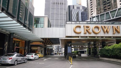 Crown Casino in Melbourne, Monday, March 23, 2020. Crown Casino is among venues that will close to curb the spread of the deadly Coronavirus.