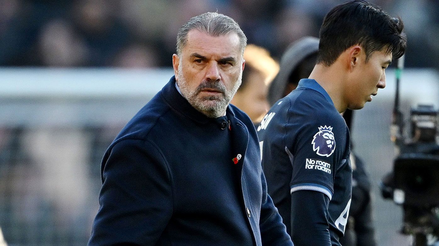 Ange Postecoglou pictured after Tottenham&#x27;s 2-1 loss to Wolves 