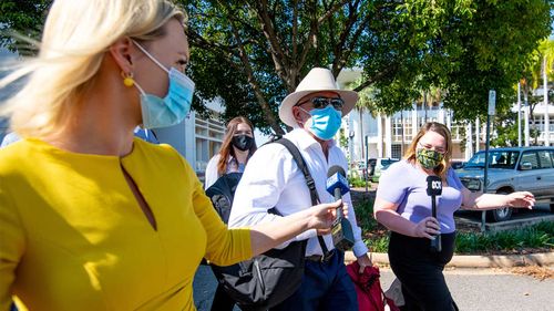 Jon Tippett QC outside the Supreme Court of the Northern Territory. 