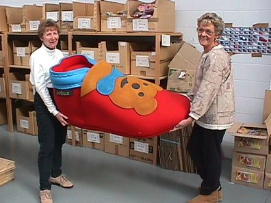A giant Bobux shoe from 1997