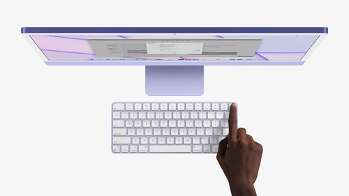 TouchID is available on the iMac for the first time.