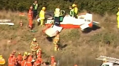 Victorian pilot may have damaged spine in runway smash