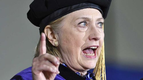 Mrs Clinton spoke to her alma mater at Wellesley College. 