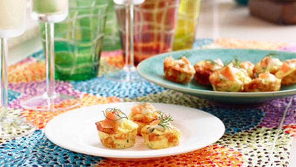 Smoked ocean trout & chive mini frittatas