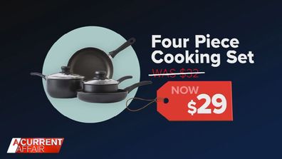 Kmart have done a price drop on their four piece cooking set.