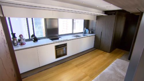 Andy Knight shares this 28.7 square-metre flat with his wife. (9NEWS)