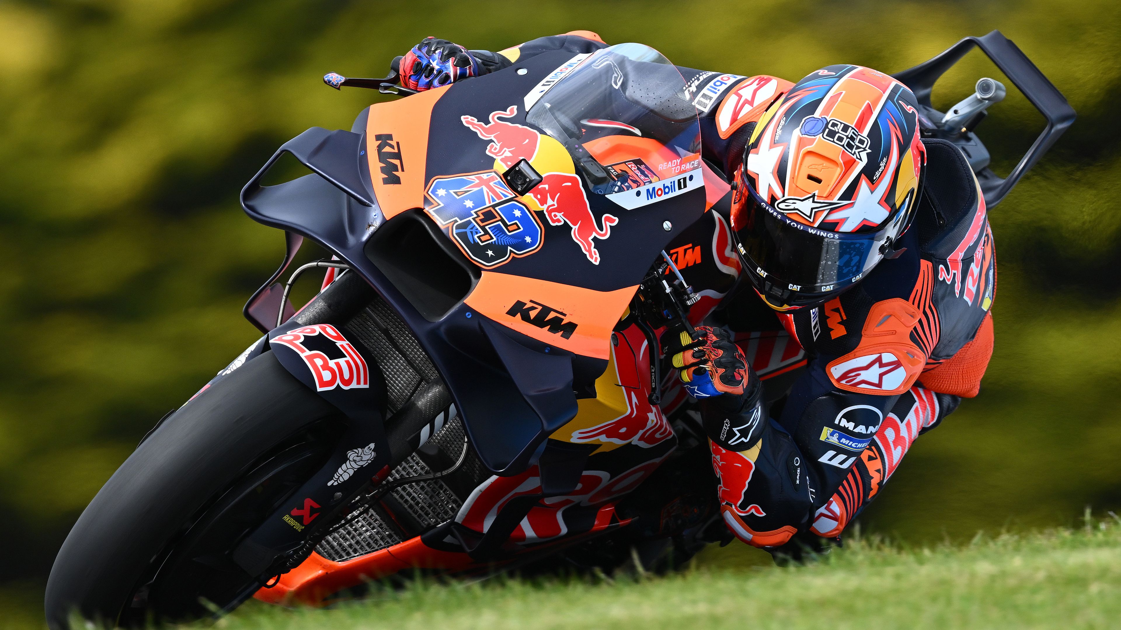 Jack Miller of Australia rides his Red Bull KTM Factory Racing Team during free practice ahead of the 2023 MotoGP of Australia at Phillip Island Grand Prix Circuit on October 20, 2023 in Phillip Island, Australia. (Photo by Quinn Rooney/Getty Images)