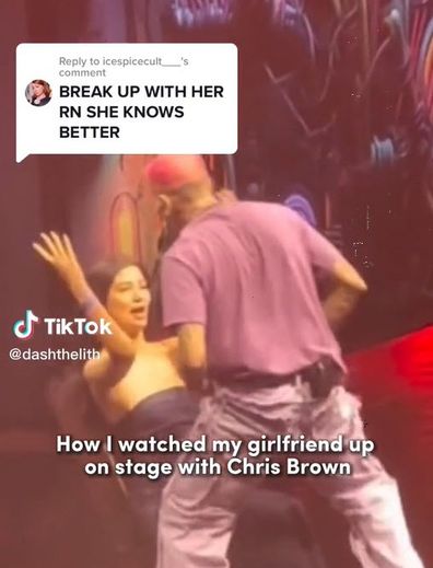 chris brown concert couple break up after lap dance
