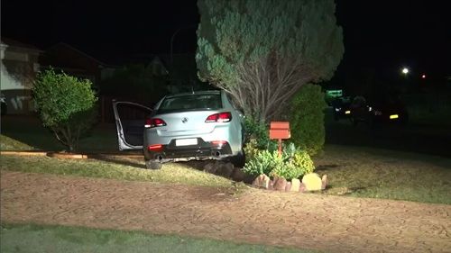 The man, aged in his 20s, led police on a pursuit through Sydney's western suburbs overnight before crashing a stolen car and being arrested.