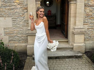 India Maddern on her wedding day to Aussie basketballer Jock Landale