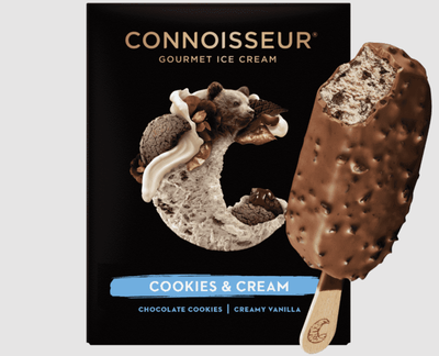 Connoisseur Cookies & Cream Ice Cream Sticks