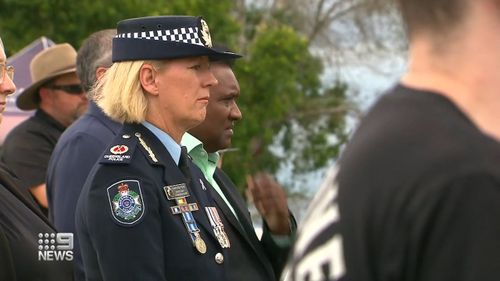 An emotional service was held in memory of  at the Centenary Memorial Gardens in Brisbane's south West on Friday.