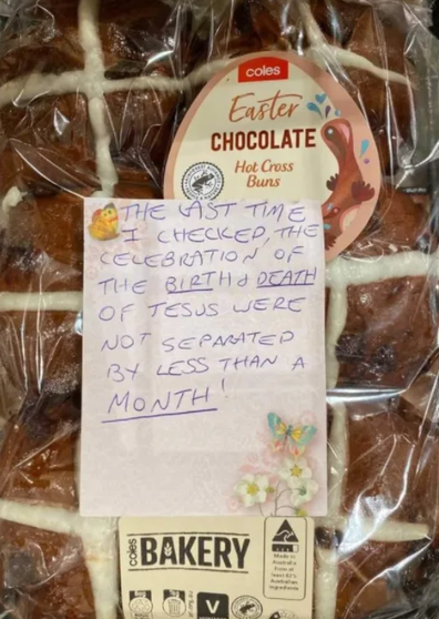 The customer was outraged by the earlier supply of the Easter specialty