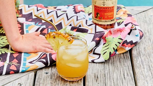 Pineapple rum cocktail