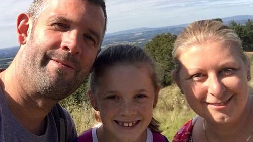 Graham Hyde with his daughter and wife Joanne. Photo: Graham Hyde