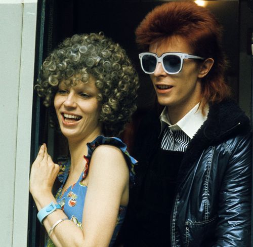 David Bowie with his wife Angie Bowie on January 01, 1974 in London. (Getty)