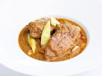 The Jeen Juan royal Thai curry of chicken, banana chilli, exotic spices & fresh pineapple