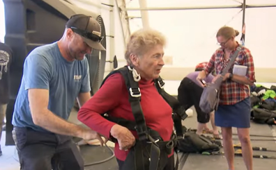 grandmother skydiving record following husbands death