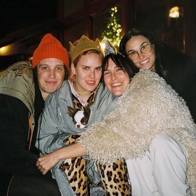 Talullah and Scout Willis, and Demi Moore