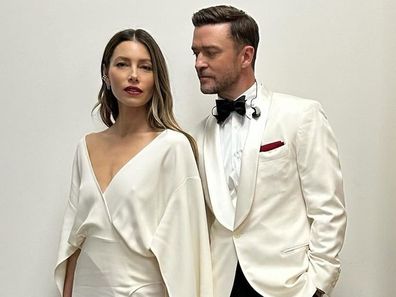 Jessica Biel and Justin Timberlake before attending the Opening of Fontainebleau Las Vegas as Jessica Biel Cheers Him On