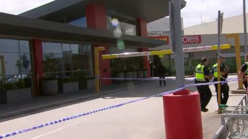 The area surrounding the centre was blocked off this morning. (9NEWS)