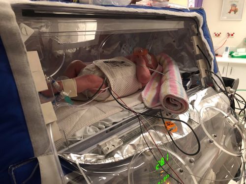 Baby Lachy was born nine weeks premature. (Supplied)