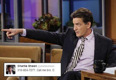 You know you've gone too far when Charlie Sheen wants to offer you life advice. The actor tried to reach out to Justin Bieber in 2011, by direct-messaging the young star his phone number. <br/><br/>Unfortunately for Sheen, he inadvertently tweeted his digits to some five million followers and his mobile reportedly exploded in a frenzy of fan messages and calls.