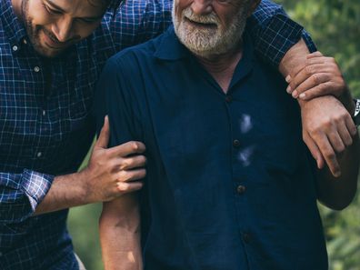 Man with his grandfather