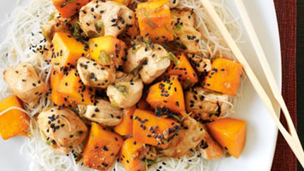 Chicken with pumpkin and ginger