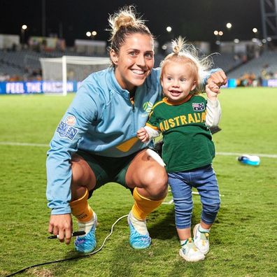 Katrina Gorry and her daughter Harper.