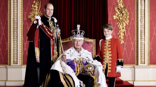 Charles and the heirs to the throne, William and George.