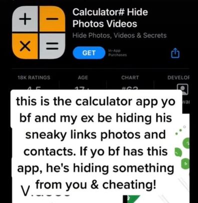 Calculator app cheating