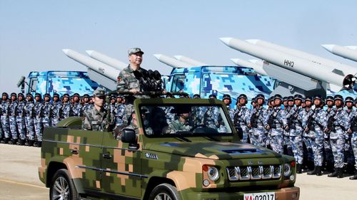 China puts on show of military might