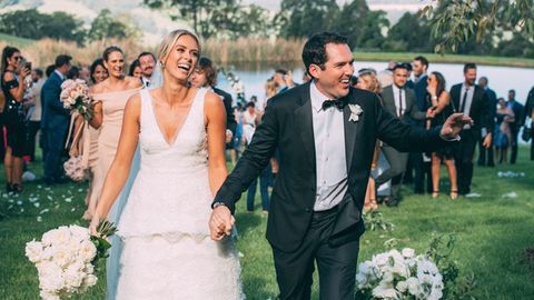 The wedding of Sylvia Jeffreys and Peter Stefanovic.