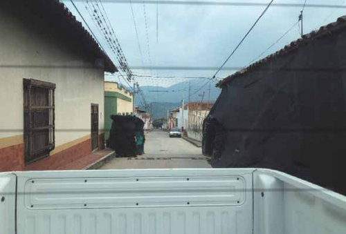 A barricaded police station in Convención, Catatumbo, April 13, 2019.