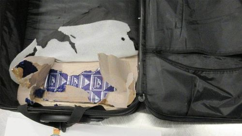 The drugs were found during a stopover in Melbourne.